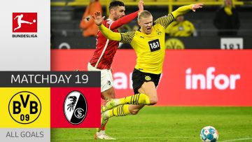 Haaland Scores Brace! |  Borussia Dortmund – SC Freiburg 5-1 | All Goals | MD 19 – Bundesliga 21/22