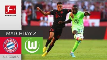 Unruffled win for FCB  | FC Bayern München – VfL Wolfsburg 2-0 | All Goals | Matchday 2 – Bundesliga