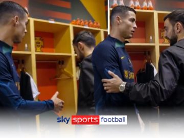 Bruno Fernandes frosty meeting with Cristiano Ronaldo
