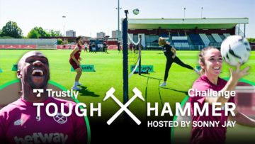 Rice, Antonio, Evans & Fisk Go Head To Head v Fans In The Trustly Tough Hammer Challenge ⚒️⚽️🏆