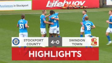 Sarcevic Brace Fires Stockport Through | Stockport County 4-0 Swindon Town | Emirates FA Cup 2022-23