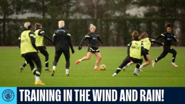 TRAINING IN THE WIND AND RAIN! | Man City Womens Training Session