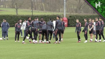 JESUS, SAKA and Arsenal stars all smiles in training ahead of Sporting Lisbon rematch!