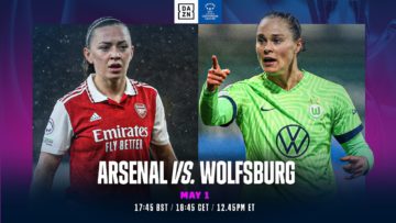 ARSENAL VS. WOLFSBURG | UEFA WOMENS CHAMPIONS LEAGUE SEMI-FINAL 2022-23 FIRST LEG LIVESTREAM