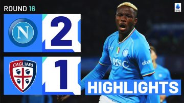 NAPOLI-CAGLIARI 2-1 | HIGHLIGHTS | Osimhen and Kvara both on target for champions | Serie A 2023/24